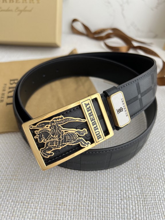 Name Burberry   belt - belt - original singleModel hanging buckle, classic pure steel material hanging buckle, physical photography, head layer cowhideMaterial  100% head layer cowhide, guaranteed genuine leather.   doub