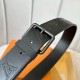 Donkey family Width 40mm SS23 counter in the sale of the new men's series Width Both sides of the original pure black calf leather face embossed with the brand pattern Pin buckle design buckle Hundred models