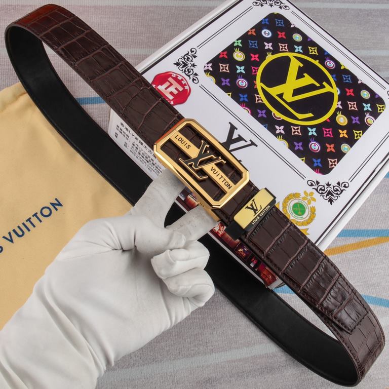 Name LV... LOUIS... Wieden   original single automatic beltMaterial the original single cowhide belt Percentage of the first layer of cowhide belt  guarantee leather, 24K pure steel buckle, the counter original single qu