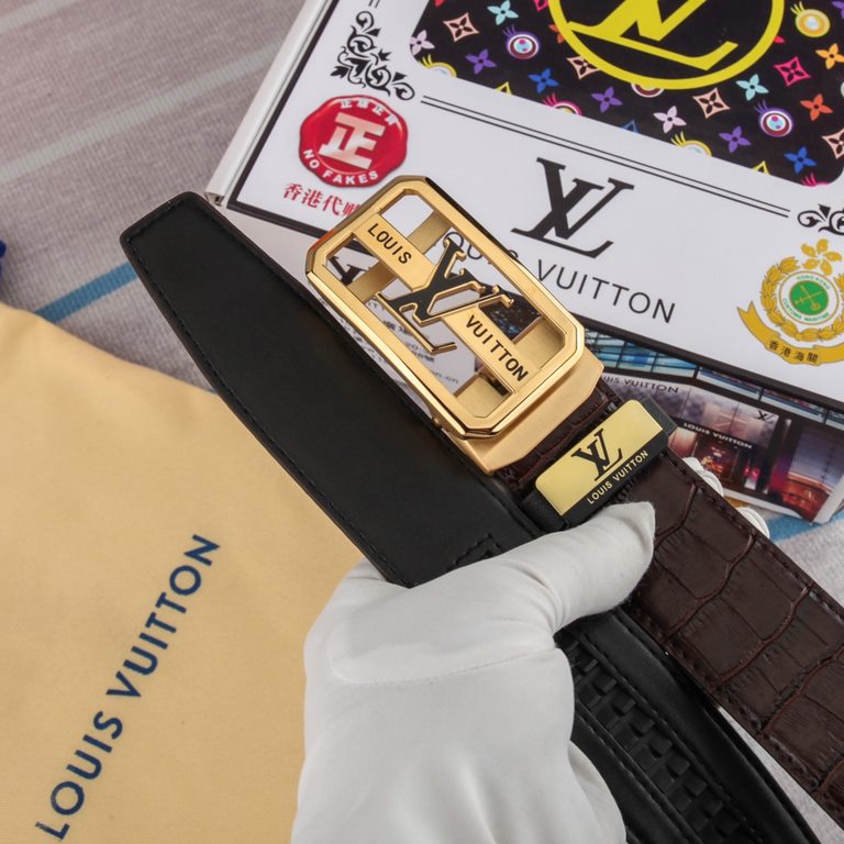 Name LV... LOUIS... Wieden   original single automatic beltMaterial the original single cowhide belt Percentage of the first layer of cowhide belt  guarantee leather, 24K pure steel buckle, the counter original single qu