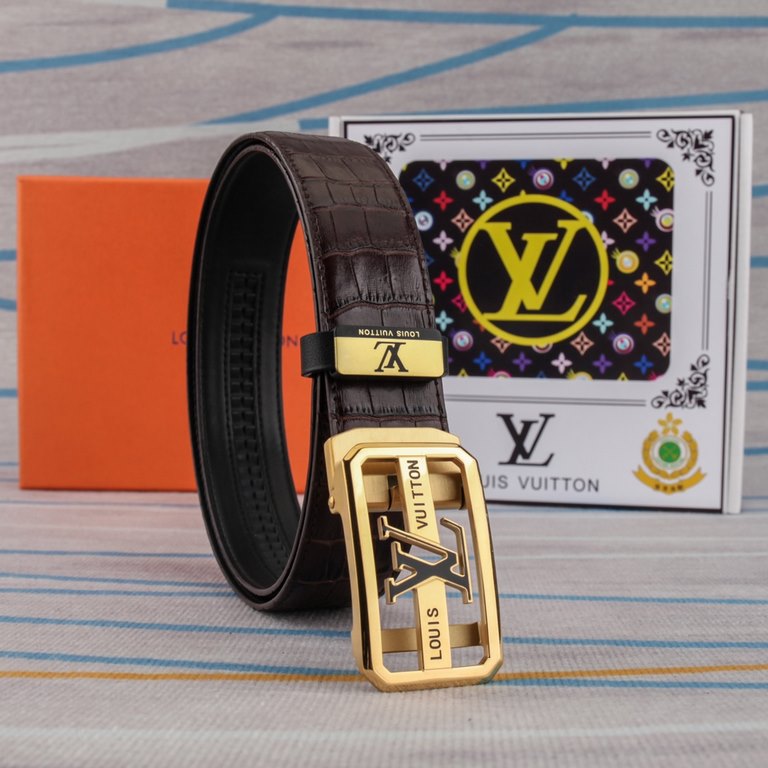 Name LV... LOUIS... Wieden   original single automatic beltMaterial the original single cowhide belt Percentage of the first layer of cowhide belt  guarantee leather, 24K pure steel buckle, the counter original single qu