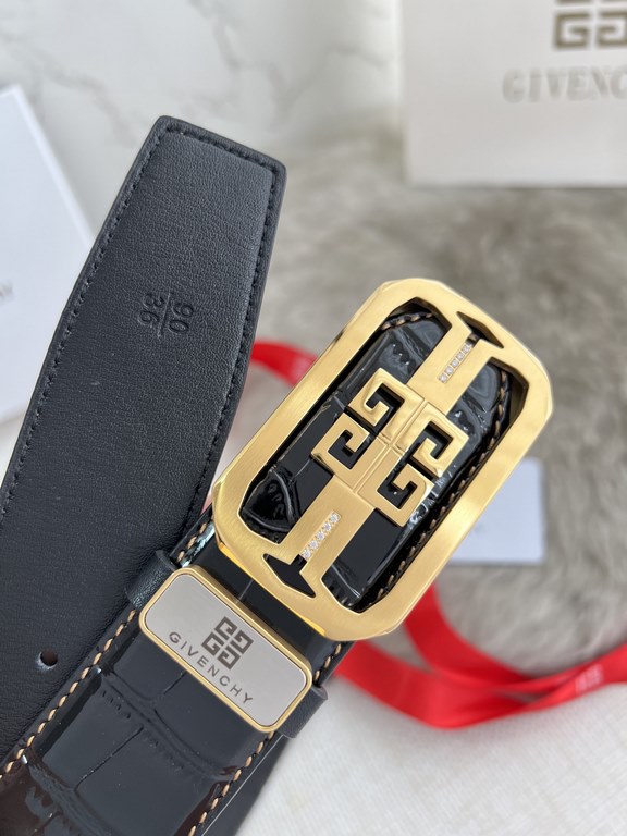 Name Givenchy.GIVENCHY-belt  -belt original singleModel hanging buckle, pure steel material with diamonds buckle head, double-sided head layer cowhideMaterial   100% head layer cowhide, guarantee leather. 24k pure steel 