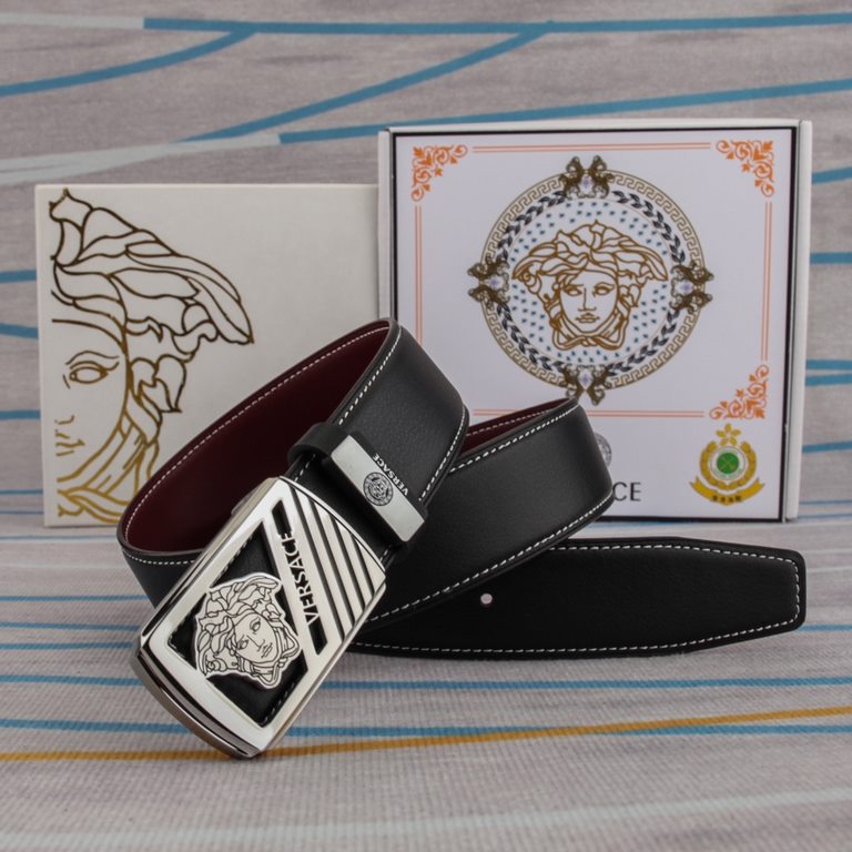 Name VERSACE.Material the original single cowhide belt Percentage of the first layer of cowhide belt  guarantee leather, 24K pure steel buckle, counter original single quality, fine workmanship, fashionable big names, se