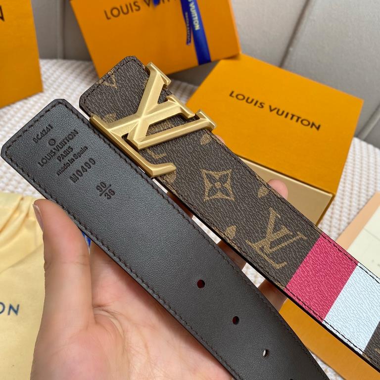 Comes with a full set of gift box  Width 40mm                Lv pyrmide Truck L OEiI Reversible Belt With the brand's classic elements accentuated by the eye-catching numerical print original fabrics, lined with calfskin