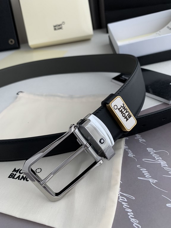 Name Montblanc. Montblanc   original singleModel pin buckle, the original classic boutique pin buckle, physical photography, head layer cowhideMaterial  100% head layer cowhide, guarantee leather.   double-sided availabl