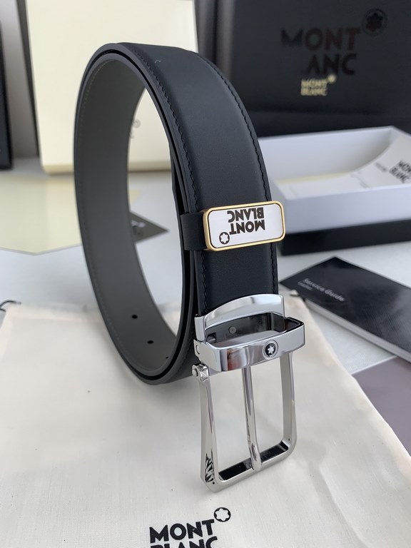 Name Montblanc. Montblanc   original singleModel pin buckle, the original classic boutique pin buckle, physical photography, head layer cowhideMaterial  100% head layer cowhide, guarantee leather.   double-sided availabl