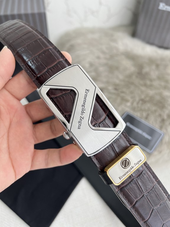 Name Ermenegildo Zelma. Ermenegiido Zelma.   belts-automatic-belts-beltsModel pure steel material automatic buckle, head layer cowhide automatic belt body, physical shootingMaterial  100% head layer cowhide, guarantee le