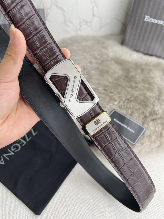 Name Ermenegildo Zelma. Ermenegiido Zelma.   belts-automatic-belts-beltsModel pure steel material automatic buckle, head layer cowhide automatic belt body, physical shootingMaterial  100% head layer cowhide, guarantee le