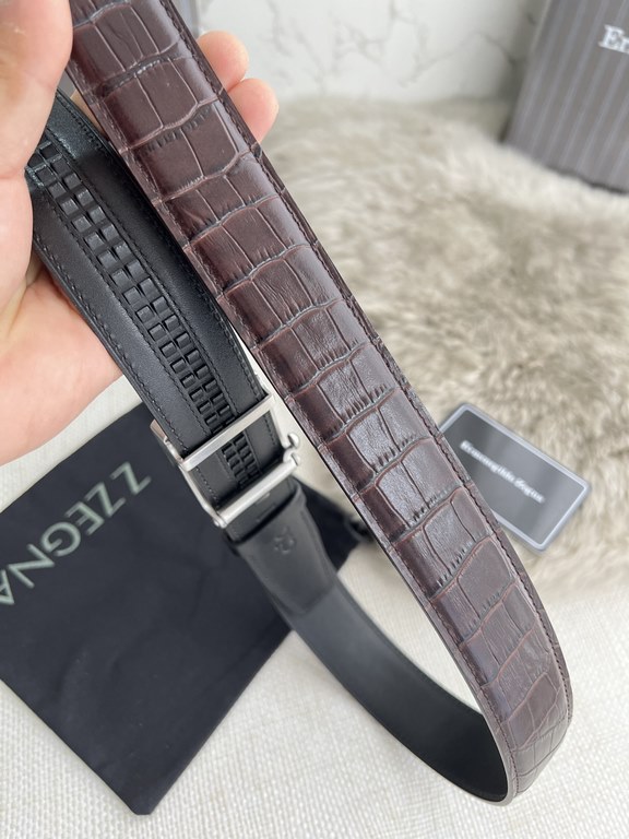 Name Ermenegildo Zelma. Ermenegiido Zelma.   belts-automatic-belts-beltsModel pure steel material automatic buckle, head layer cowhide automatic belt body, physical shootingMaterial  100% head layer cowhide, guarantee le