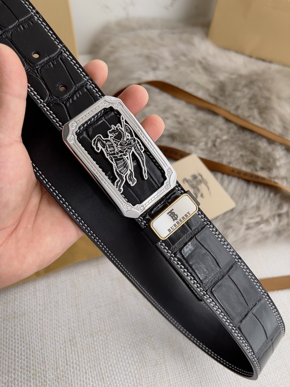 Name Burberry   belt - belt - original singleModel hanging buckle, classic pure steel material with diamonds hanging buckle, physical photography, head layer cowhideMaterial  100% head layer cowhide, guaranteed genuine l