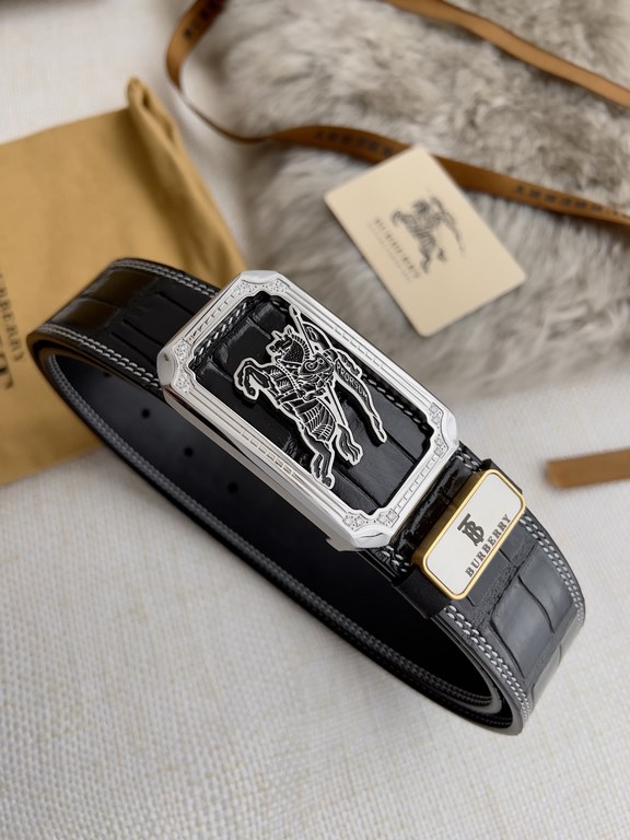 Name Burberry   belt - belt - original singleModel hanging buckle, classic pure steel material with diamonds hanging buckle, physical photography, head layer cowhideMaterial  100% head layer cowhide, guaranteed genuine l