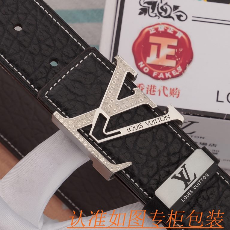 Product name LV-belt   original single-belt- Materials  100% head layer cowhide belt, guaranteed genuine leather belt, counter original single quality, fine workmanship, fashionable big brand, gift for self-use preferred