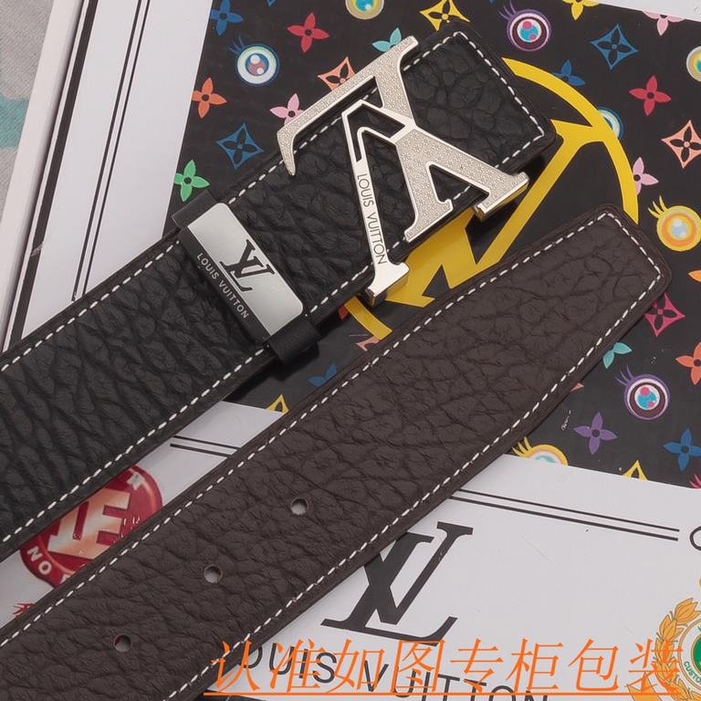 Product name LV-belt   original single-belt- Materials  100% head layer cowhide belt, guaranteed genuine leather belt, counter original single quality, fine workmanship, fashionable big brand, gift for self-use preferred