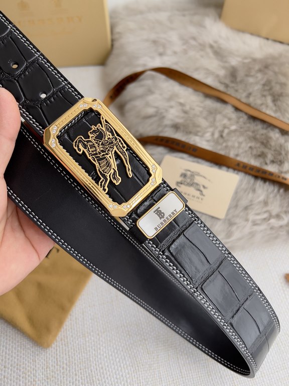 Name Burberry   belt - belt - original singleModel hanging buckle, classic pure steel material with diamonds hanging buckle, physical photography, head layer cowhideMaterial  100% head layer cowhide, guaranteed genuine l