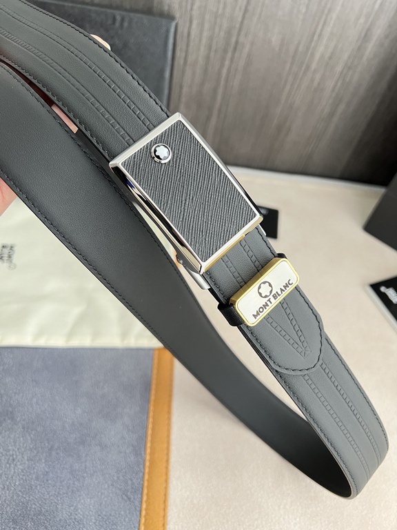 Name Montblanc.Montblanc -belt-automatic-beltModel automatic belt, new pure steel material automatic buckle, double-sided head-layer cowhide physical photography, theMaterial  100% head layer cowhide, guaranteed genuine 