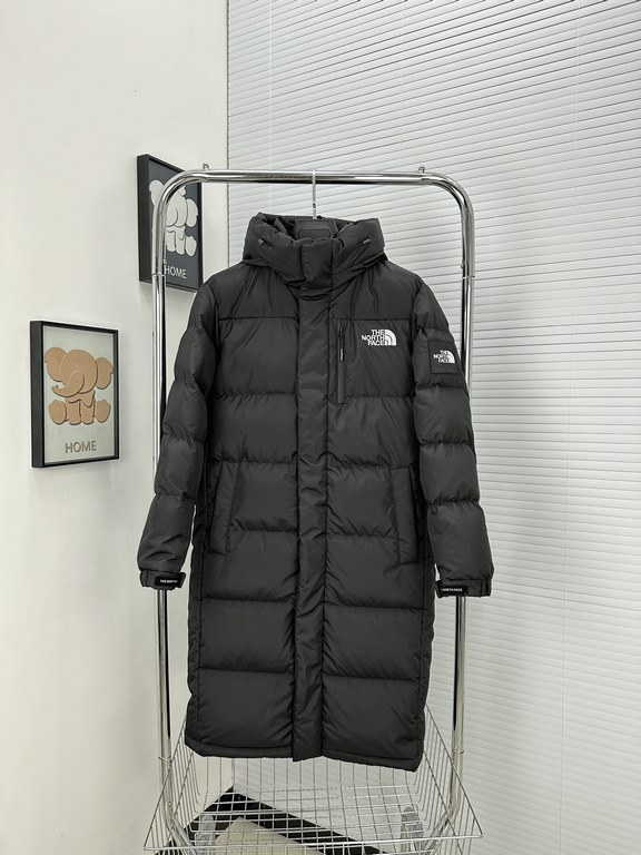 F22 The North Face Long Down Jacket Shin Min-er same model [black]Item No. NC1DM51J fabric only with polyester fiber 100%, feel dry, waterproof fabric. Filling the same 80 goose down filling, fluffy warmth is very good. 