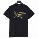 New  140ARC'TERYX Beginning Bird 24ss New Yellow Check Big Bird Short Sleeve T-ShirtYang Mi Wang Jiaer star same model!Super fine flat screen printing process, the trend of full sense, the use of detailed mesh material f