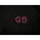 GUCCI Gucci 24 spring and summer latest limited series of short-sleeved T-shirt re-emerged   high-end casual short-sleeved T-shirt, colorful   customized cotton fabric, three-dimensional at the same time will not have a 