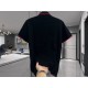 GUCCI Gucci 24 spring and summer latest limited series of short-sleeved T-shirt re-emerged   high-end casual short-sleeved T-shirt, colorful   customized cotton fabric, three-dimensional at the same time will not have a 