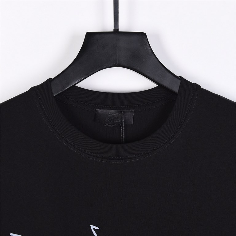 New  130ARC'TERYX Beginning Bird 24ss Co-Branded JIL SANDER Chest Logo Print Round Neck Short Sleeve T-Shirt-Purchased the original open mold construction, custom side logo, hem double narrow needle flat knit, details de