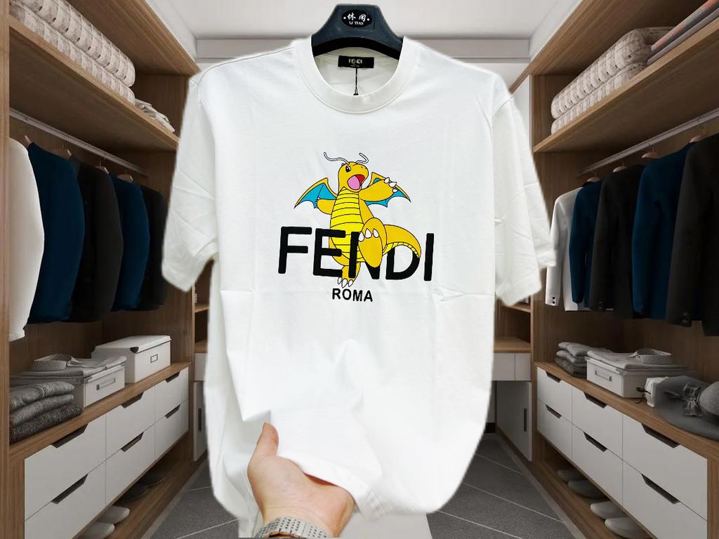 24831#FENDI X FRGMT × POKEM Pokémon Co-Branded 2024   Year of the Dragon Limited Edition~ A piece well worth owning Size M-3 X