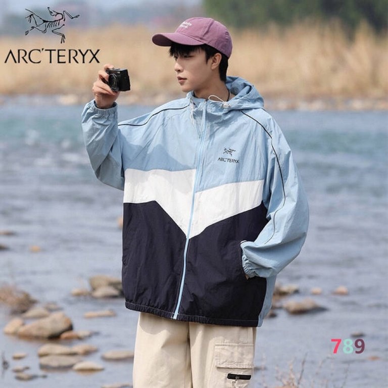 P155 New ARC'TERYX Beginner's Sunwear!Functional thin jacket small punching jacket skinsuit sunwear!Men's and women's models can be matched with couple's clothes! The latest models, summer must-have!Sun protection index 