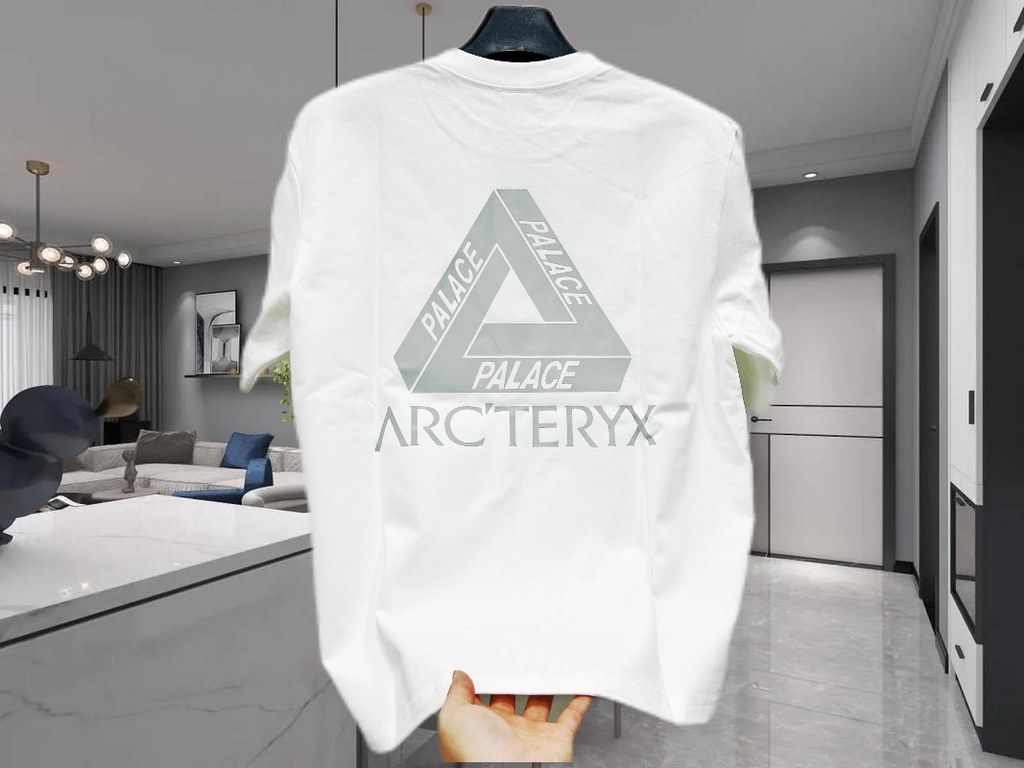 Top Replica Counter Exclusive ReleaseArcteryx Arcteryx Multi Bird Logo Ss Back Letter Logo Pattern Printed American Vintage Round Neck Short Sleeve Shirt Shoulder Sleeve T-ShirtThe fabric is made of 46 300g double yarn f