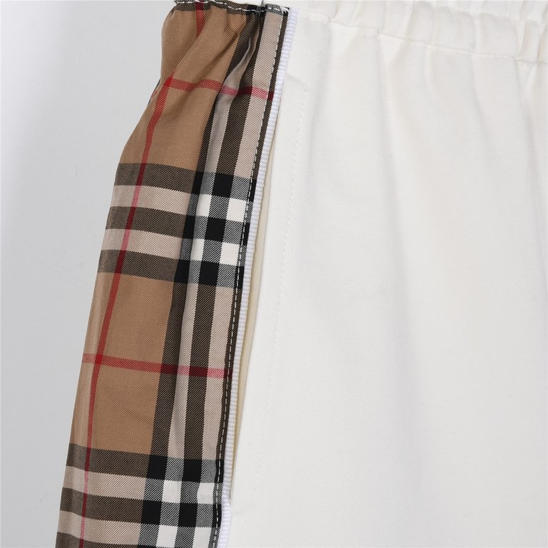 Local pickup  180BurberryBurberry Embroidered War Horse Side Patchwork Plaid ShortsMen's and women's models new aesthetic inspiration fun design, channel nature boutique. Let the overall styling design more elegant fashi