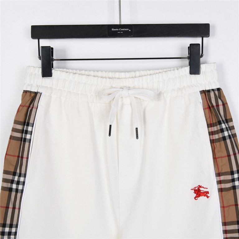 Local pickup  180BurberryBurberry Embroidered War Horse Side Patchwork Plaid ShortsMen's and women's models new aesthetic inspiration fun design, channel nature boutique. Let the overall styling design more elegant fashi