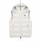 Local pickup  400 Terminal stocked in storeMoncerMonkou #Bormes White Lacquered Pudding Quilted BreezeThe Bormes down vest is made from signature shiny patent nylon with classic chevron quilting to make it stand out, the