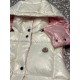 Local pickup  450 Terminal stocked in storeMONCLER down vest Luzule autumn and winter new generation level, real picture, hooded vest, hat can be removedColor black white powder lining,Size 012