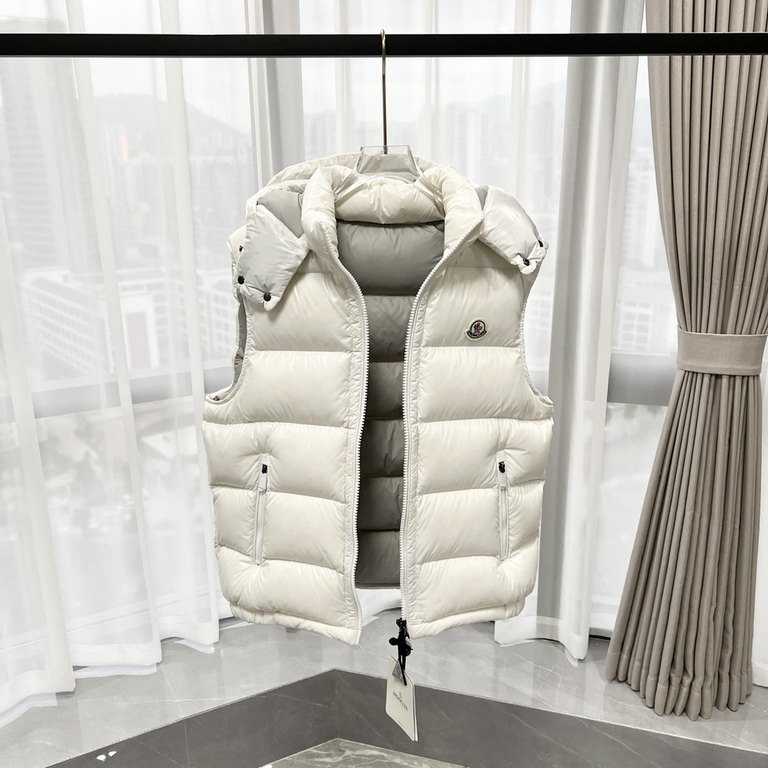 Top Original  450 (Core Private Chat)      Monkou Allied Bormes White Lacquered Pudding Quilted HoodedMonkou Hooded VestTop Original Shipping Packing ListFive-piece set (dust bag, suit bag, MK special box, hanger, tote b