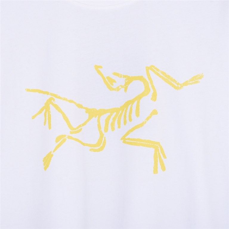 New  140ARC'TERYX Beginning Bird 24ss new yellow hand-painted big bird short sleeve T-shirtUltra-fine flat screen printing process, trendy sense of full, using detailed mesh material for the stencil, custom-dyed cotton f