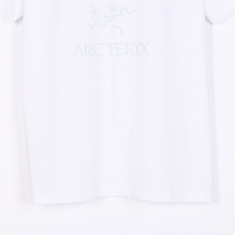 New  130ARC'TERYX Patriot      Back Logo Letter Printed Crew Neck Short Sleeve T-Shirt-Purchased the original open mold to create, custom side logo, hem double narrow needle flat knitting, details determine success or fa