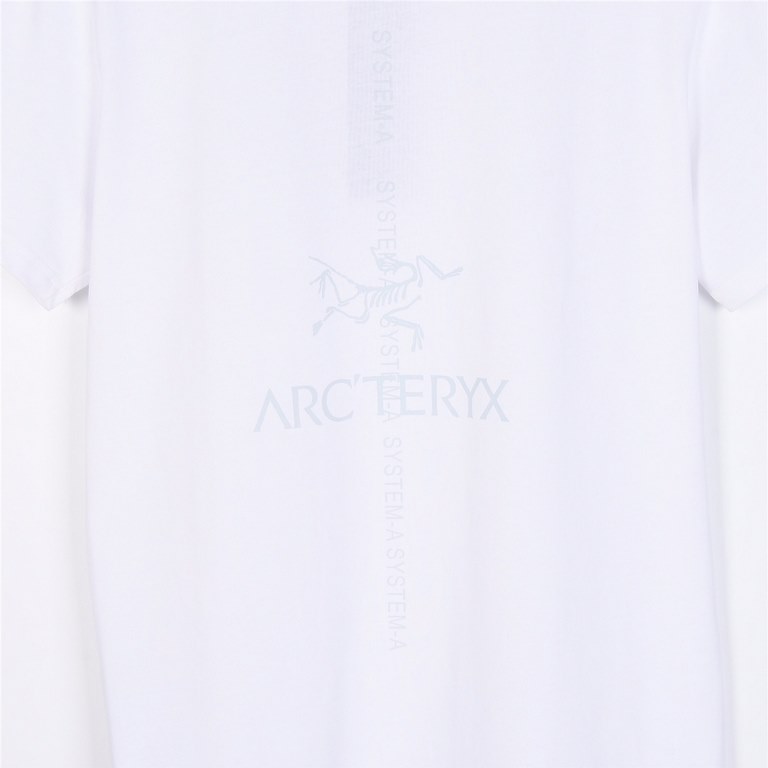 New  130ARC'TERYX Patriot      Back Logo Letter Printed Crew Neck Short Sleeve T-Shirt-Purchased the original open mold to create, custom side logo, hem double narrow needle flat knitting, details determine success or fa