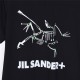 New  140ARC'TERYX Beginning Bird 24ss Co-Branded JIL SANDER Printed Short SleeveCustomized fabric after washing 260 grams double yarn 100% combed cotton fabric.Printing process, thread fixed weaving and dyeing without co