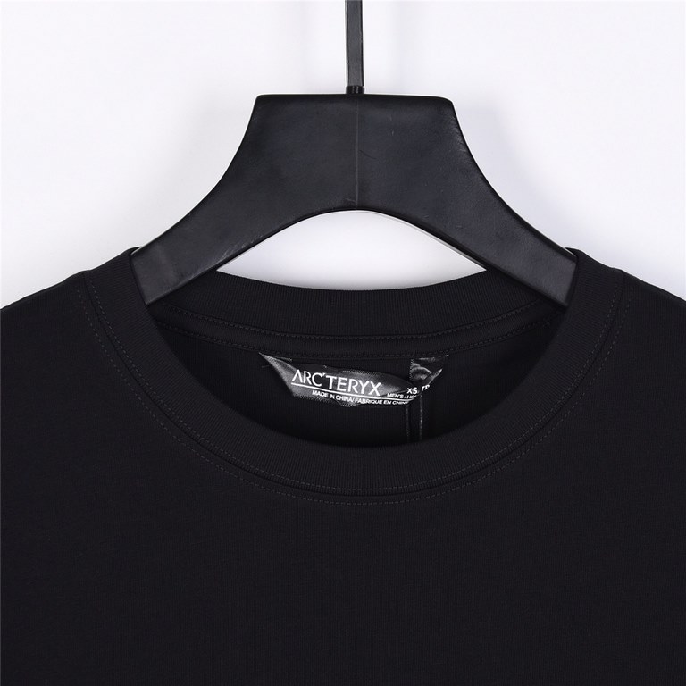 New  140ARC'TERYX Beginning Bird 24ss Co-Branded JIL SANDER Printed Short SleeveCustomized fabric after washing 260 grams double yarn 100% combed cotton fabric.Printing process, thread fixed weaving and dyeing without co