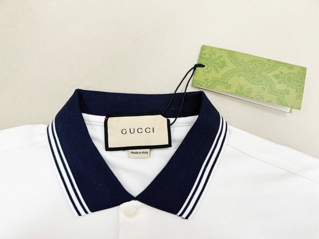 GUCCI Gucci 24 spring and summer latest limited series of short-sleeved T-shirt re-emerged   high-end casual short-sleeved T-shirt, colorful   customized cotton fabric, three-dimensional at the same time will not have a 