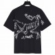 New  140Arcteryx Beginner 24ss Hand-painted Graffiti Bone Dragon Short Sleeve Unisex Original Customized Accessories Hangtags Packaging Bags Stickers Wash Marks250g double yarn fabric custom weaving and dyeing threadsOri