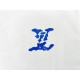 24517#Donkey 1V 24ss Blue Clouds   Embroidered letters round neck short sleeve Original fabric Official same custom 240 grams of the same tank-dyed fabric Feel very comfortable Spring and Summer newest brick cabinet sync