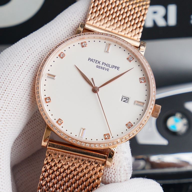 The latest 2020 Baida ultra-thin three-hand design is grandly launched!  Material 316 steel 18k micro-nano plating rose gold, diameter 40mm thickness 0.8, movement model 9015 imported movement, 28,800 oscillations per ho