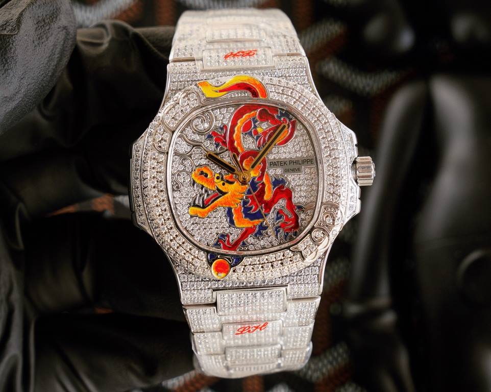 YR FACTORY A long awaited super masterpiece Patek Philippe nautilus 5720_20G limited edition enamel color dragon sculpture Today's enamel, the future of cultural relics Ancient craftsmanship, people stop, slowly lost.The