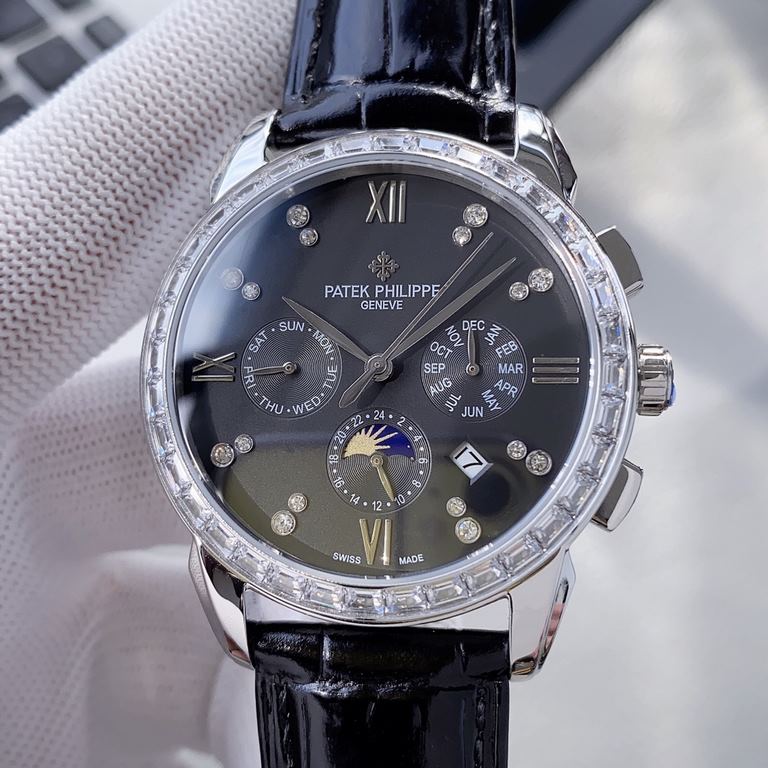 2020 New Patek Philippe (real picture) Patek Philippe Aristocrat's work of art! With imported 9100 multifunctional movement (0 repairs) functions (24 hours, day of the week, star, month) imported 316 stainless steel! Imp