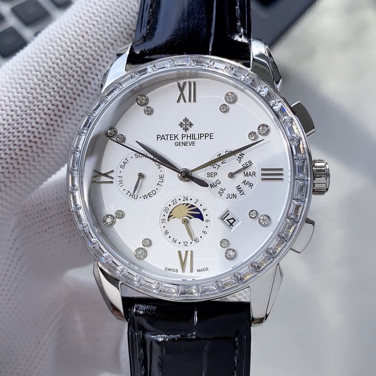 2020 New Patek Philippe (real picture) Patek Philippe Aristocrat's work of art! With imported 9100 multifunctional movement (0 repairs) functions (24 hours, day of the week, star, month) imported 316 stainless steel! Imp