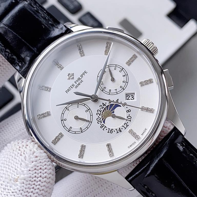 202 0 craftsmanship launched the latest style Patek Philippe PP multifunctional watch business model full equipped with the original imported 9100 moon phase function movement mechanical watch  time accurate zero repair,