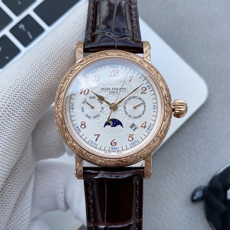 Patek Philippe's hand-engraved watch is a stunning new addition to the Calatrava collection.The elegant and versatile Calatrava with its engraved case has a very personalized look, and at 42 mm, it fits a man's hand, whi