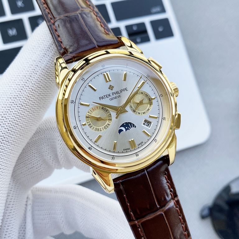 2020 New Patek Philippe (real picture) Patek Philippe Aristocrat's work of art! With imported 9100 multifunctional movement (0 repairs) functions (24 hours, day of the week, star, month) imported 316 stainless steel! Imp