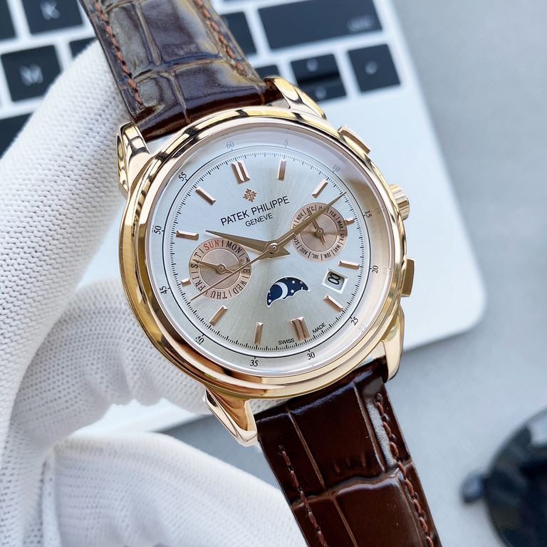 2020 New Patek Philippe (real picture) Patek Philippe Aristocrat's work of art! With imported 9100 multifunctional movement (0 repairs) functions (24 hours, day of the week, star, month) imported 316 stainless steel! Imp