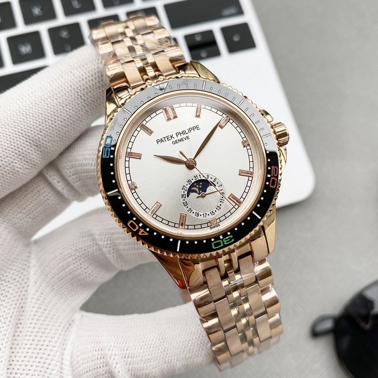 2 02  0      The latest Patek Philippe PatekPhilippe all new Super Moon Phase series watches (men's upgraded version of the true moon phase function), with 316 stainless steel case, Swarovski elegant diamond dial, with S