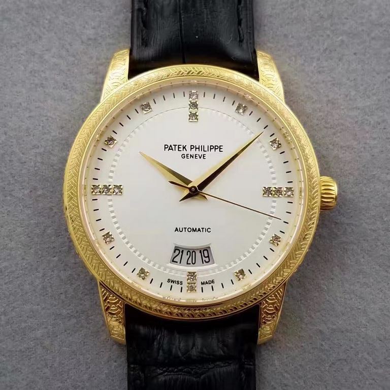 Patek Philippe 5204 Series Case diameter 40 x 9mm thickness with the original imported [Rose] 9015 movement (movement zero repair) Top 316 steel case Sapphire crystal Imported first layer calfskin strap Perfect details T